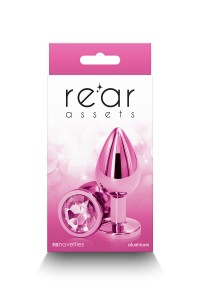 Stecker Schmuck Aluminium chrom rosa M