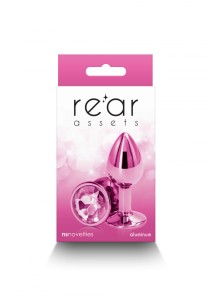 Plug bijou aluminium chromé rose S