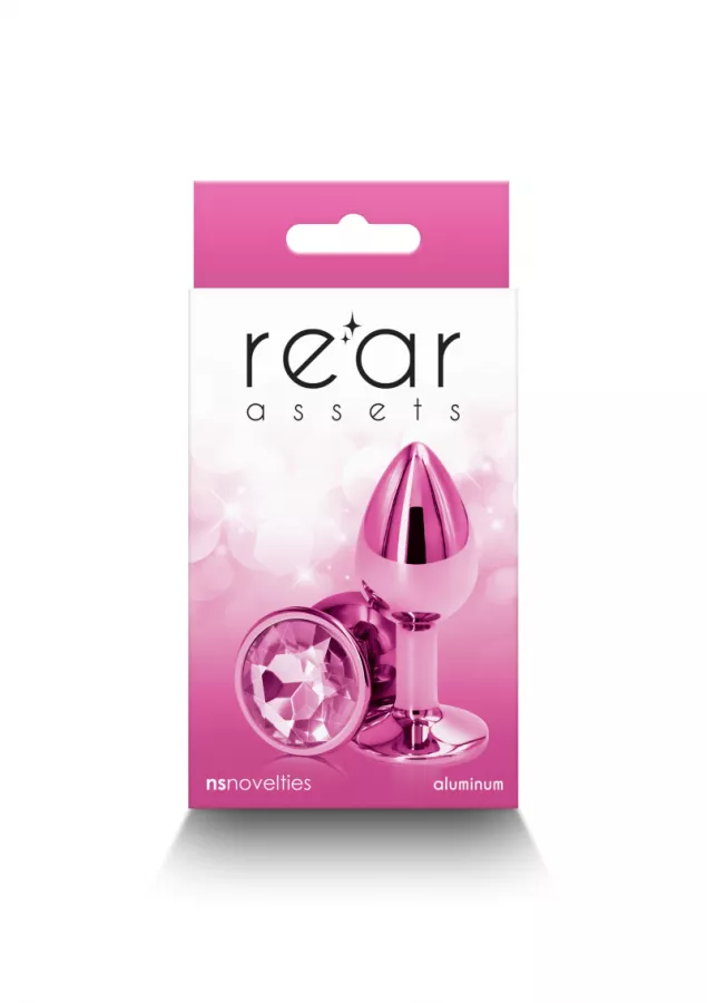 Plug bijou aluminium chromé rose S