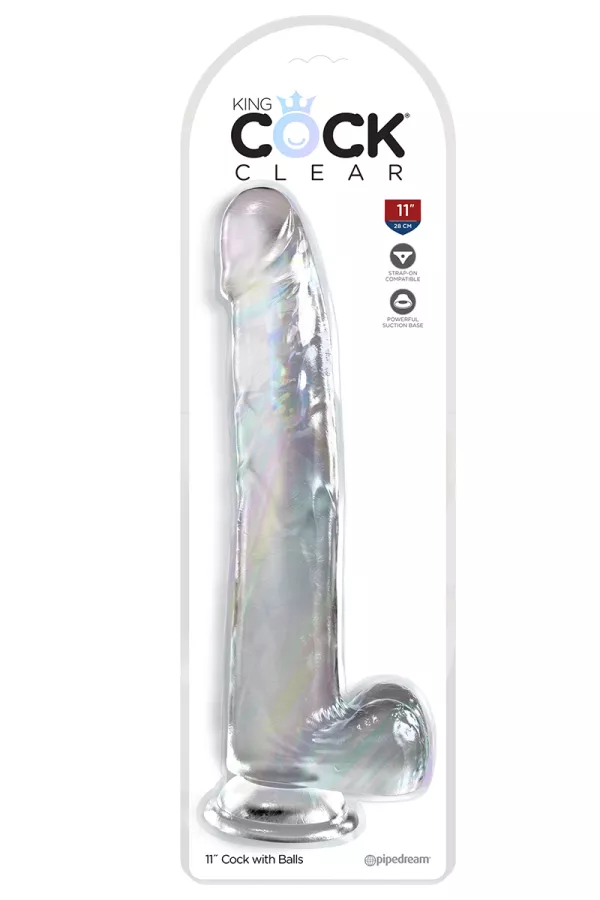 Gode XXL  30,5 x 5,1 cm Clear - King Cock