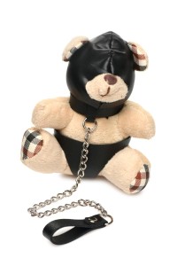 Teddy Bear BDSM Keychain with hood