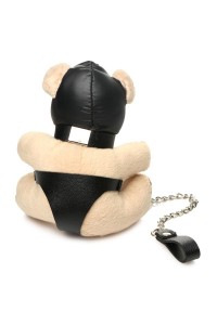 Teddy Bear BDSM Keychain with hood