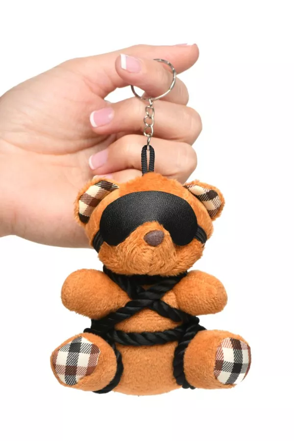 Teddy Bear Holding Keychain Bondage