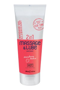 Gleitmittel und Massage 2 in 1 Erdbeere