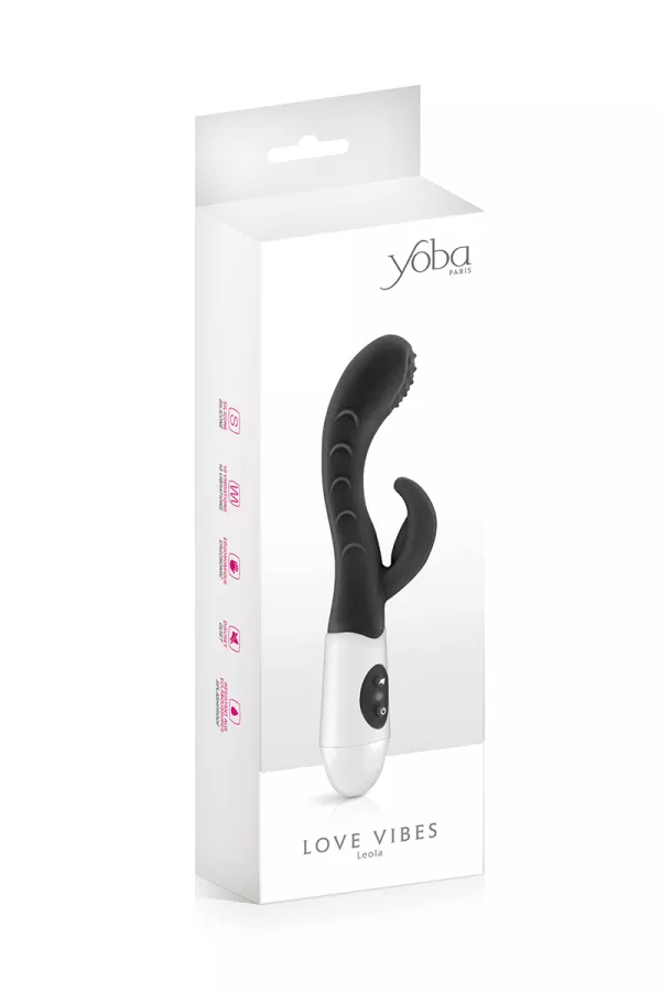 Vibromasseur Rabbit Leola noir - Yoba