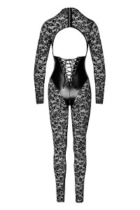 Suit corset Enigma F299 lace and wetlook